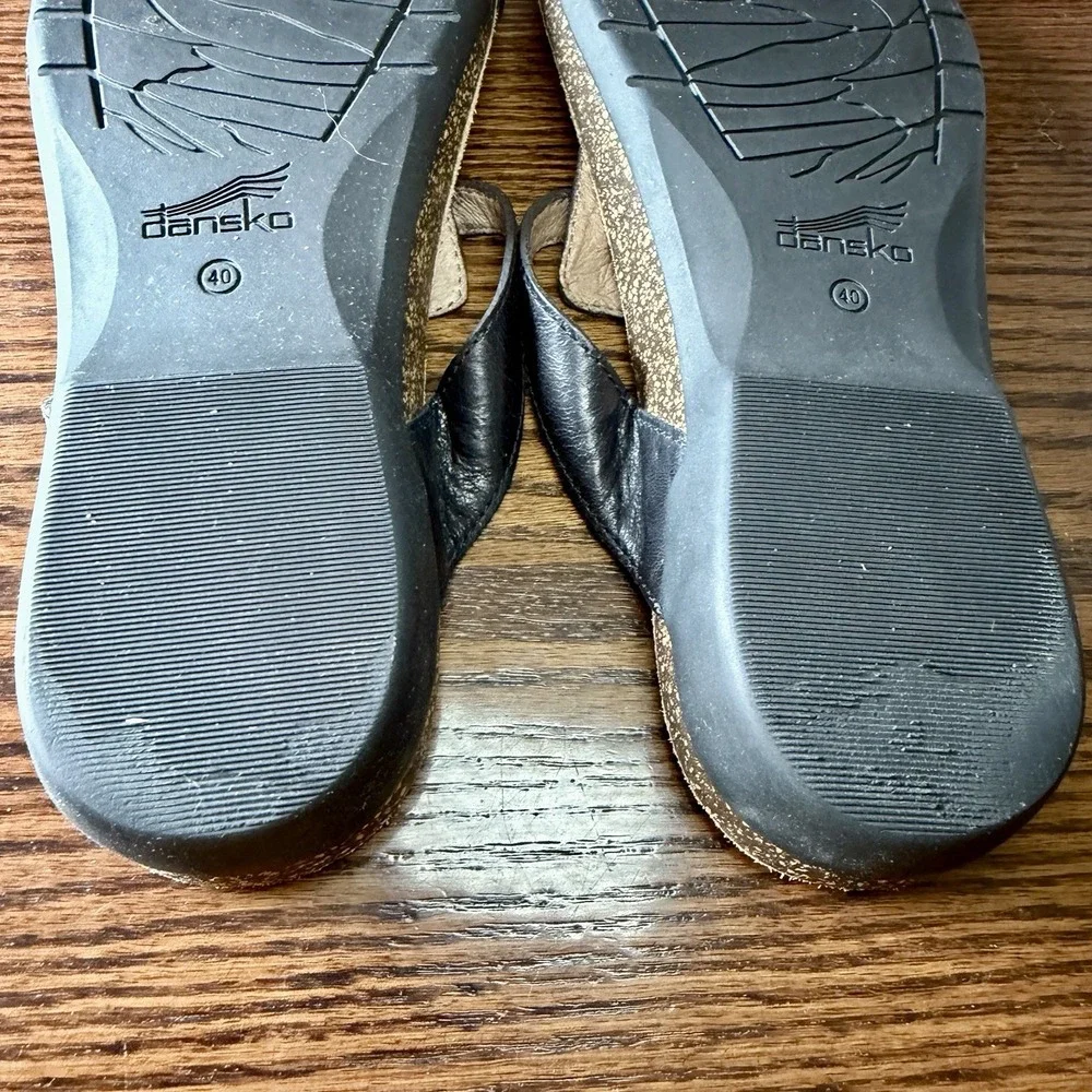 Dansko Shoes Womens Size 9 (40) Remi Sandals Black Slip On Walking
